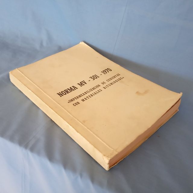 Norma MV-301-1970 Impermeabilizacion de cubiertas