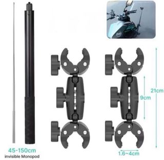 Pacchetto selfie stick 1,5m + supporti GoPro insta
