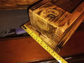 Centro de mesa portavelas madera rústica