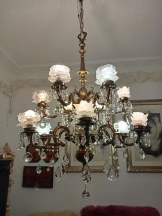 Lámpara de araña en bronce