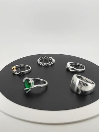 Lote 5 Anillos Plata 925 Nuevos