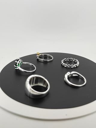 Lote 5 Anillos Plata 925 Nuevos