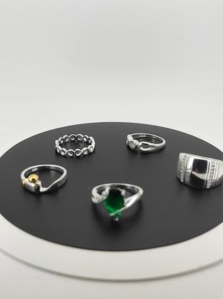 Lote 5 Anillos Plata 925 Nuevos