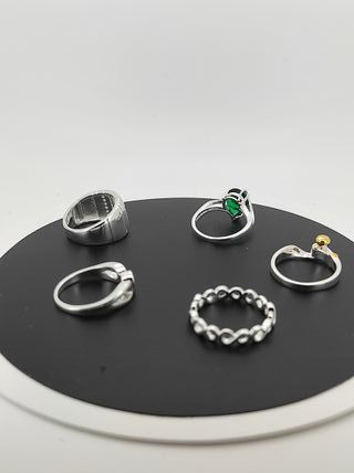 Lote 5 Anillos Plata 925 Nuevos