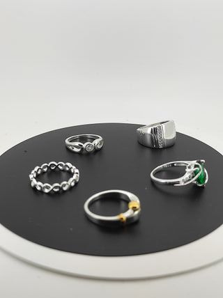 Lote 5 Anillos Plata 925 Nuevos