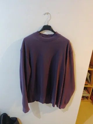 Jersey cuello alto Zara morado talla L