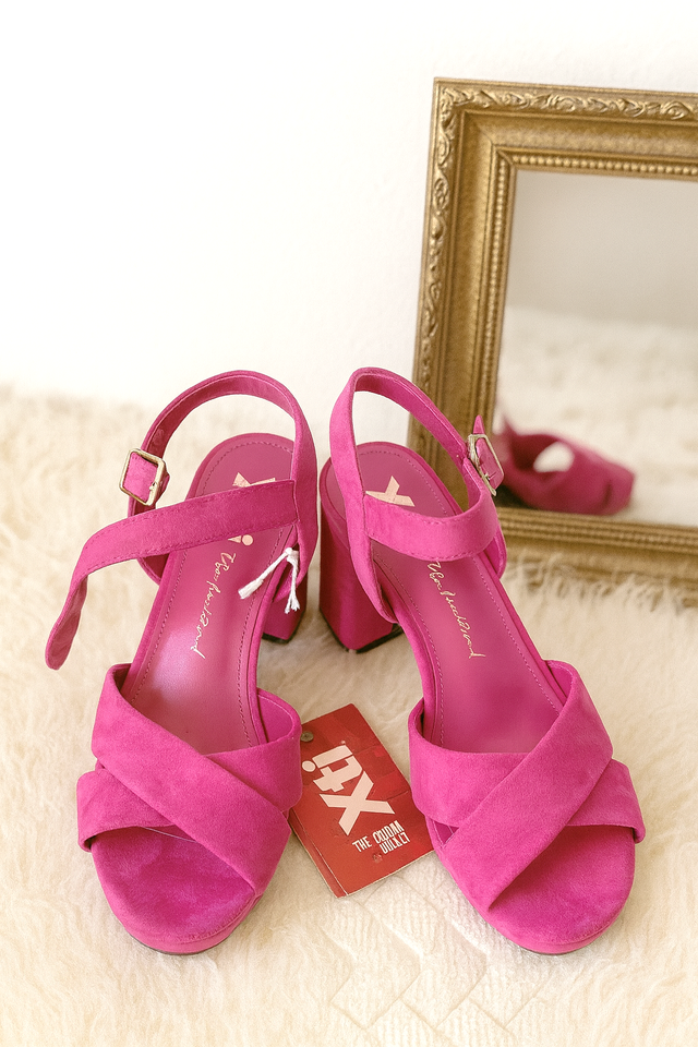 Sandalias Xti Fucsia Ante Talla 38 Nuevas