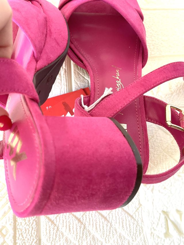 Sandalias Xti Fucsia Ante Talla 38 Nuevas
