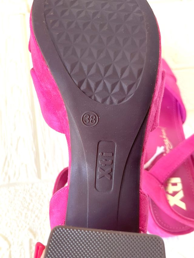 Sandalias Xti Fucsia Ante Talla 38 Nuevas