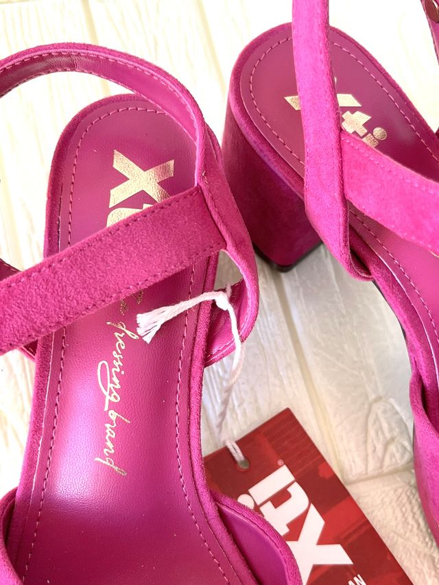 Sandalias Xti Fucsia Ante Talla 38 Nuevas