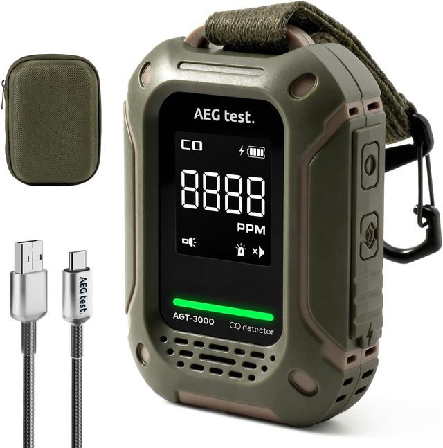 Detector CO Portátil AGT-3000 con Alarma