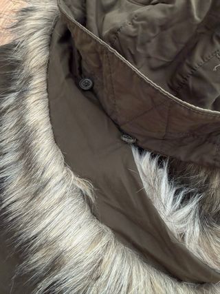 Parka Zara Mujer Verde con Capucha