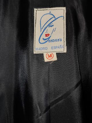 Abrigo paño lana vintage azul marino