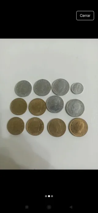 12 Monedas 1 Pta JCI Diferentes Años y estrellas.