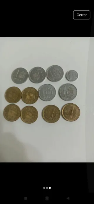 12 Monedas 1 Pta JCI Diferentes Años y estrellas.
