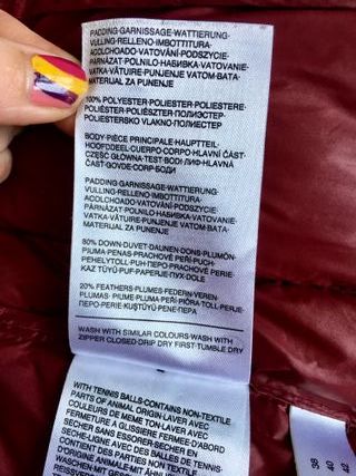 Plumífero plegable talla M