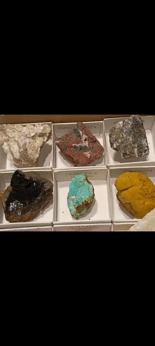 Collezione di 30 Minerali e Rocce