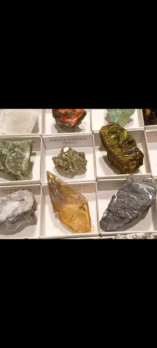 Collezione di 30 Minerali e Rocce