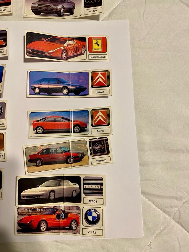 Coleção Cromos Carros da Vallesana