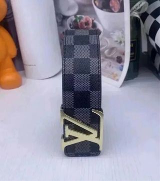Cintura Louis Vuitton Damier Nero e Oro