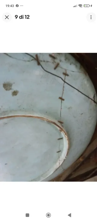 Antiquariato Cornice Nera con piatto dipinto 800