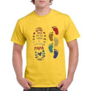 Camiseta unisex HUELLAS DE PAPA Y BEBE