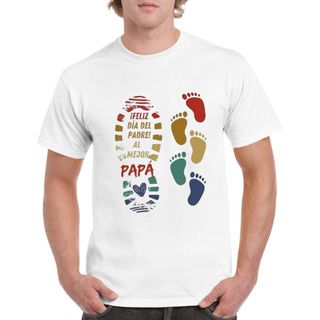 Camiseta unisex HUELLAS DE PAPA Y BEBE