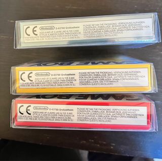 Tre Box Pokémon Game Boy Perfetti