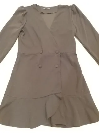 Vestido negro fiesta manga larga