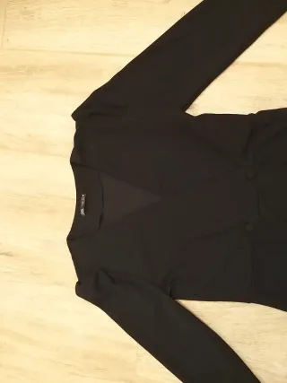 Vestido negro fiesta manga larga