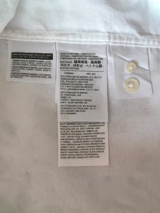 Camisa (ibicenca)Levi's Blanca T/L #levis