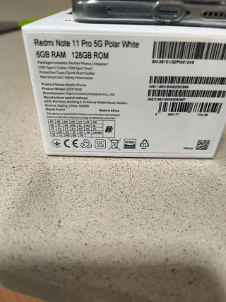 Xiaomi Redmi Note 11 Pro 5G 128GB madreperla