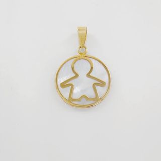 Colgante Oro 18K Nácar Niño