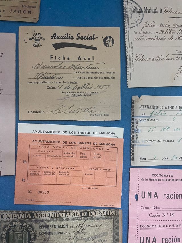 Documenti storici della Guerra Civile e del dopoguerra