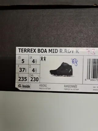 Botas Terrex Boa Niño Talla 37 1/3