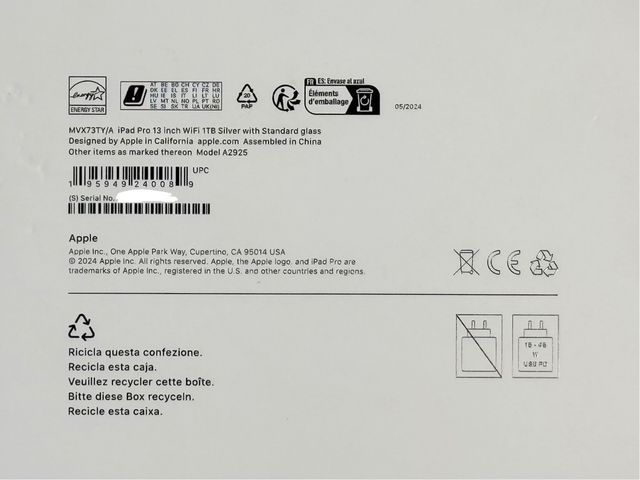 iPad Pro 13 M4 1Tb 16Gb Sellado 3 Años Garantia