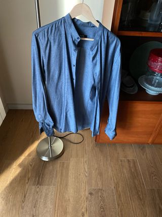 Camicia Coreana Blu Acciaio XM