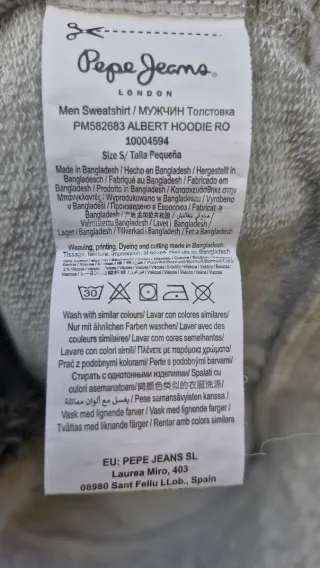 Sudadera Pepe Jeans Gris Talla S