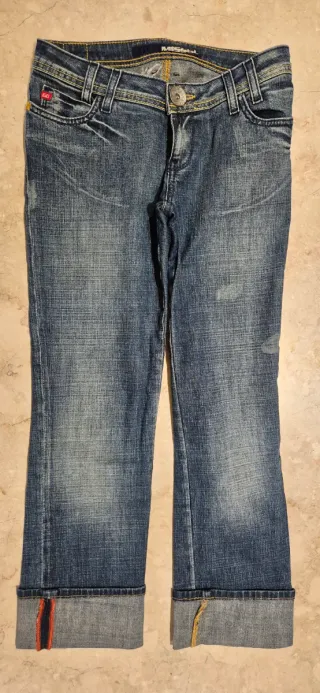 Pantalones tejanos pirata azules