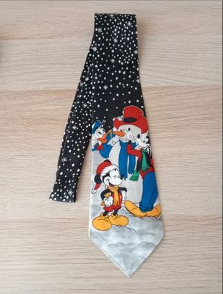Corbata Disney Vintage Mickey Muñeco Nieve