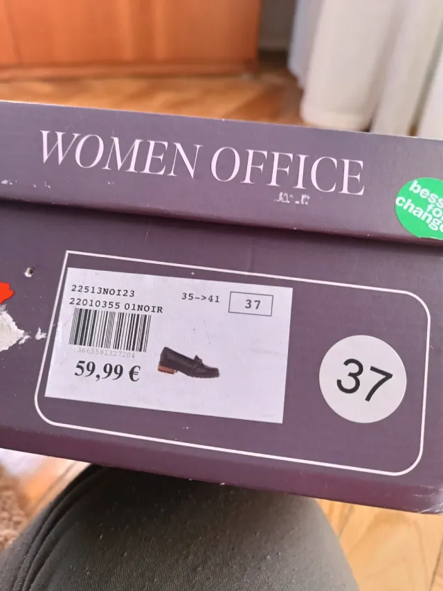 Scarpe nere in pelle taglia 37