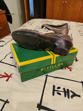 Zapatos Pitillos Mujer Marrón Dorado