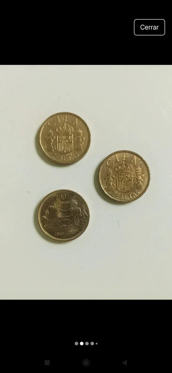 3 Monedas 100 Pesetas JC I, 1982/8-2001 (S/C).