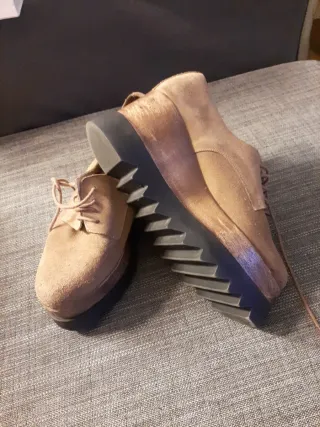 Zapatos de cordones marrones talla 41