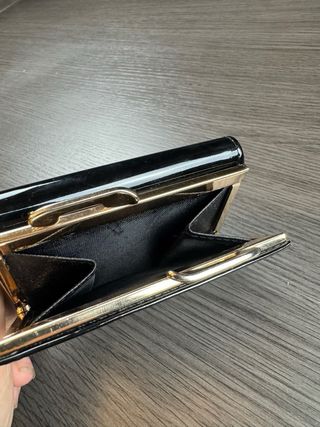 Monedero Tous Negro Charol Oso