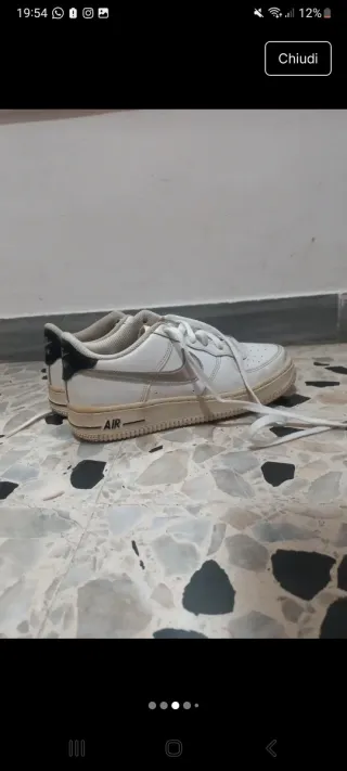 Scarpe Nike Air Force 1 Bianche Argento