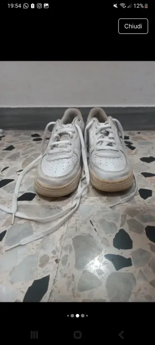 Scarpe Nike Air Force 1 Bianche Argento