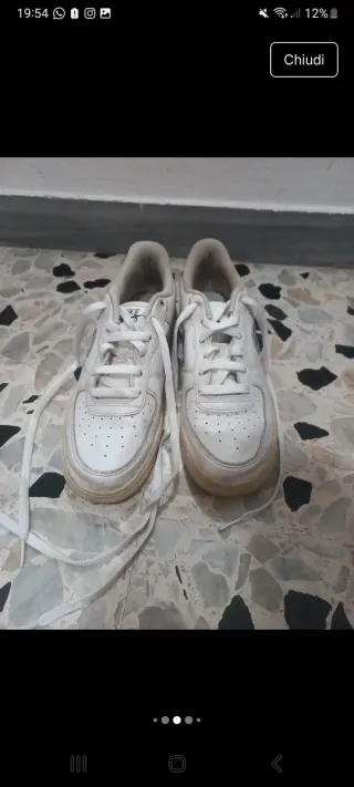 Scarpe Nike Air Force 1 Bianche Argento