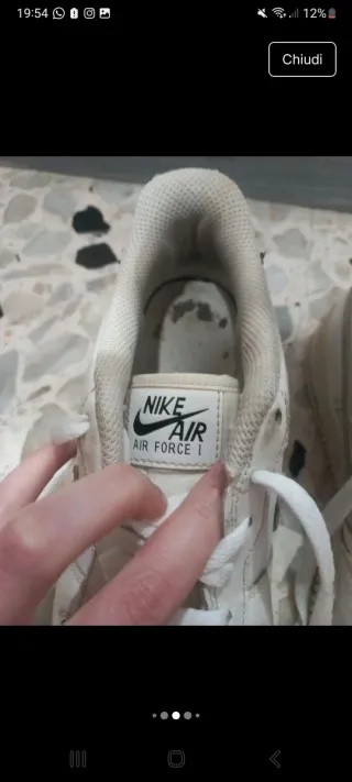 Scarpe Nike Air Force 1 Bianche Argento