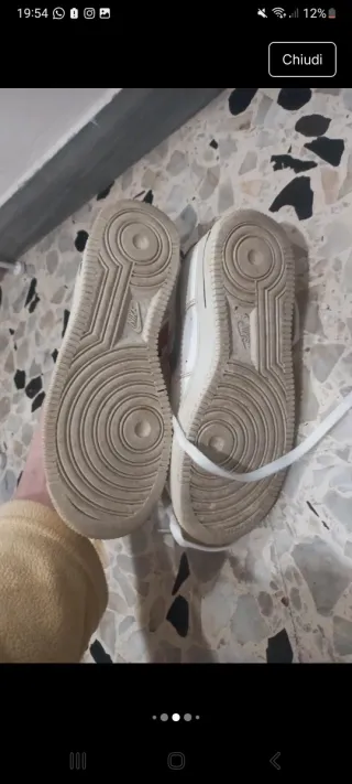 Scarpe Nike Air Force 1 Bianche Argento